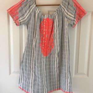 Embroidered Off-shoulder Dress